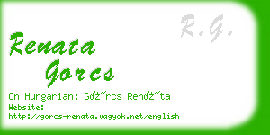 renata gorcs business card